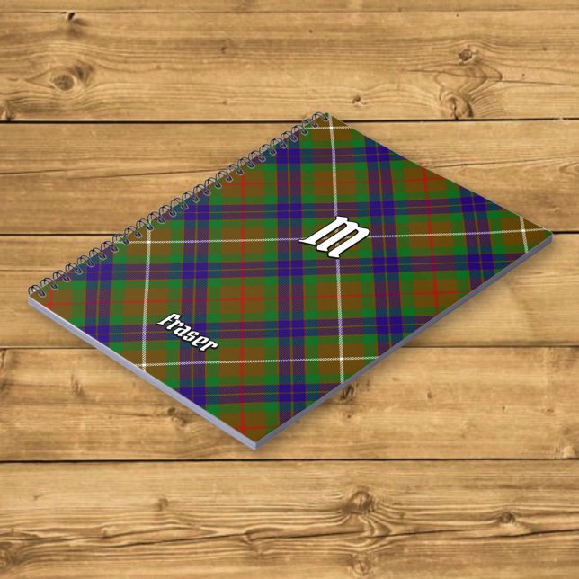 Caderno Espiral Notebook Clan Fraser caçando Tartan (Criador carregado)