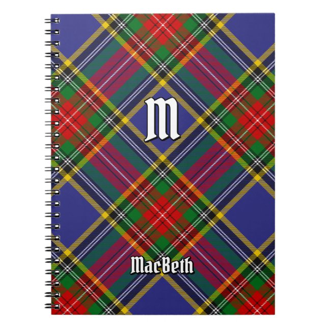 Caderno Espiral Notebook Clan MacBeth Tartan (Frente)