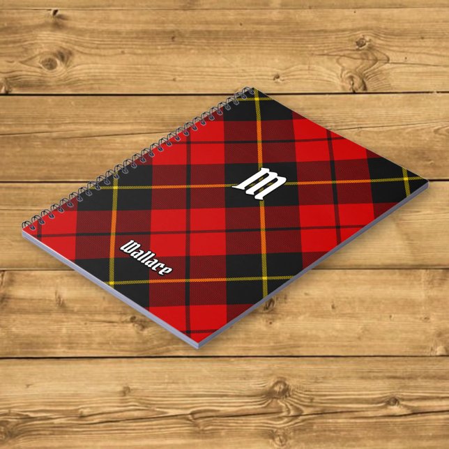 Caderno Espiral Notebook Clan Wallace Tartan (Criador carregado)