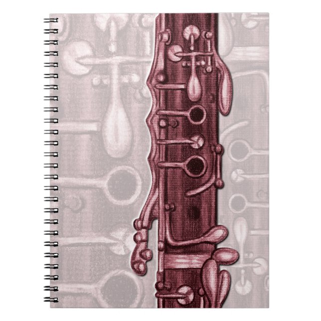 Caderno Espiral Notebook Clarinet Red Music (Frente)