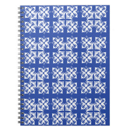Caderno Espiral Notebook clássico com padrão azul
