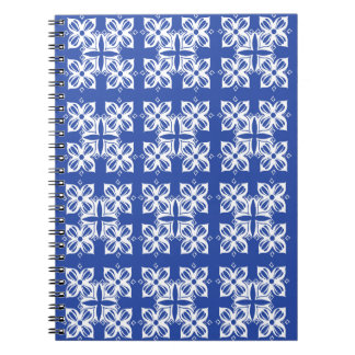 Caderno Espiral Notebook clássico com padrão azul