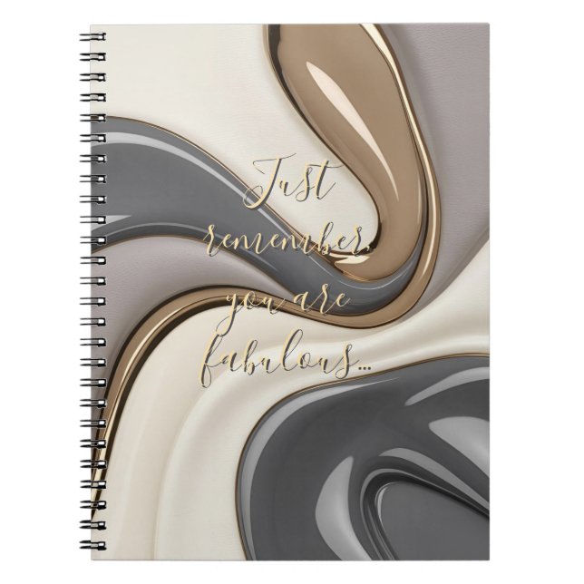 Caderno Espiral Notebook clássico em na moda gráfico (Frente)