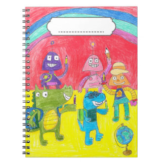 Caderno Espiral Notebook clássico "School Friends" 6,5" x 8,75"
