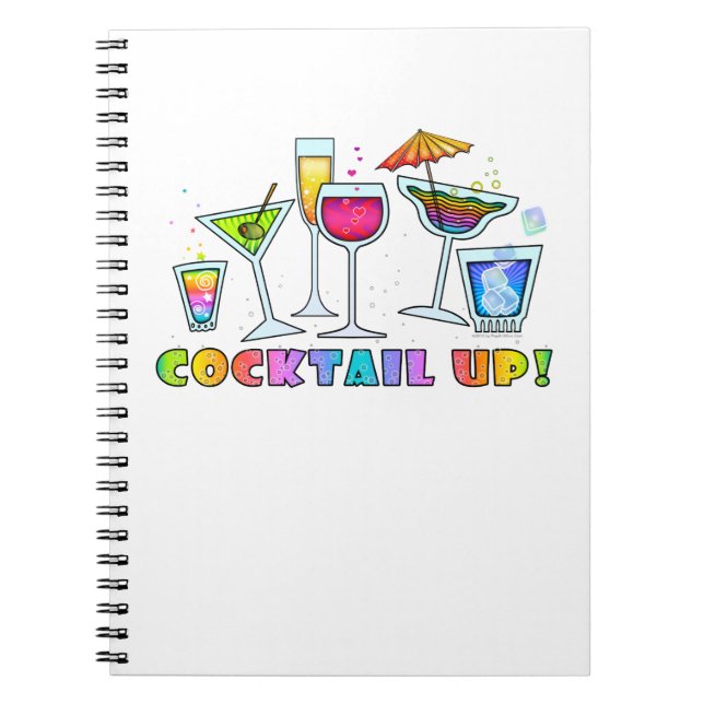 CADERNO ESPIRAL NOTEBOOK COCKTAIL UP GLASSS (Frente)