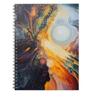 Caderno Espiral Notebook Colorido, Abstrato