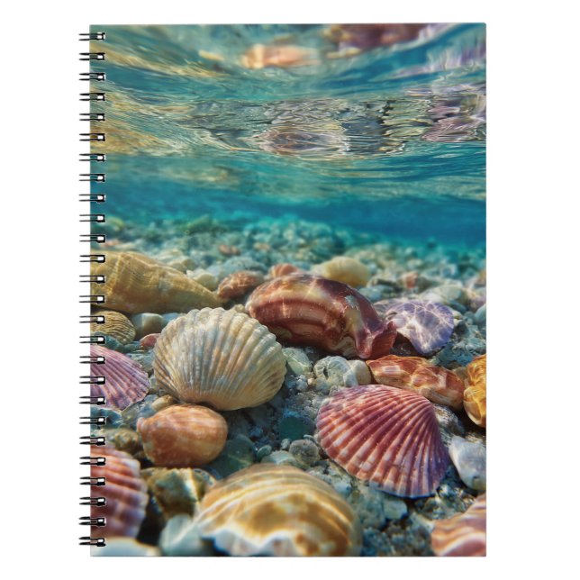 Caderno Espiral Notebook Colorido Cercado Submarino (Frente)
