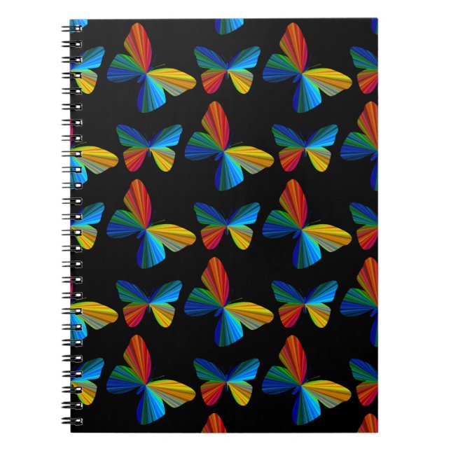Caderno Espiral Notebook Colorido de Borboleta (Frente)