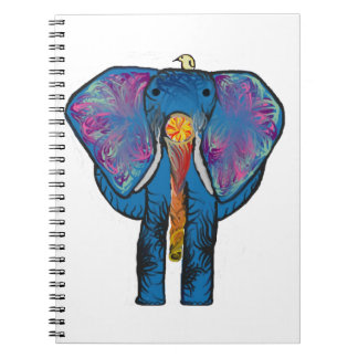 Caderno Espiral Notebook colorido de elefante