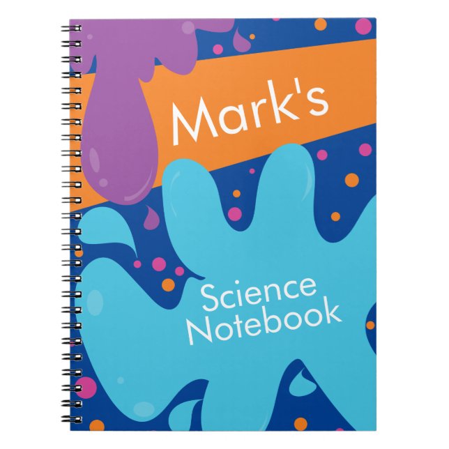 Caderno Espiral Notebook Colorido Science Lab Chemistry Slime (Frente)