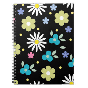 Caderno Espiral Notebook Colorous Flowers