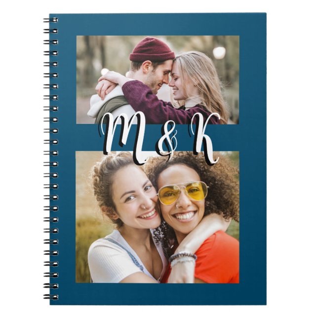 Caderno Espiral Notebook com 2 fotos iniciais do Casal (Frente)