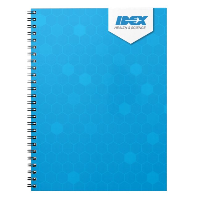 Caderno Espiral notebook com 80 páginas IDEX Health & Science (Frente)