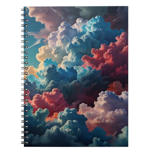 Caderno Espiral Notebook com Abstrato Cloudscape (Frente)