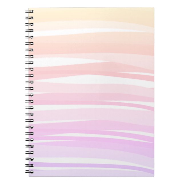 Caderno Espiral Notebook com Abstrato de Chic Mínimo Boho (Frente)