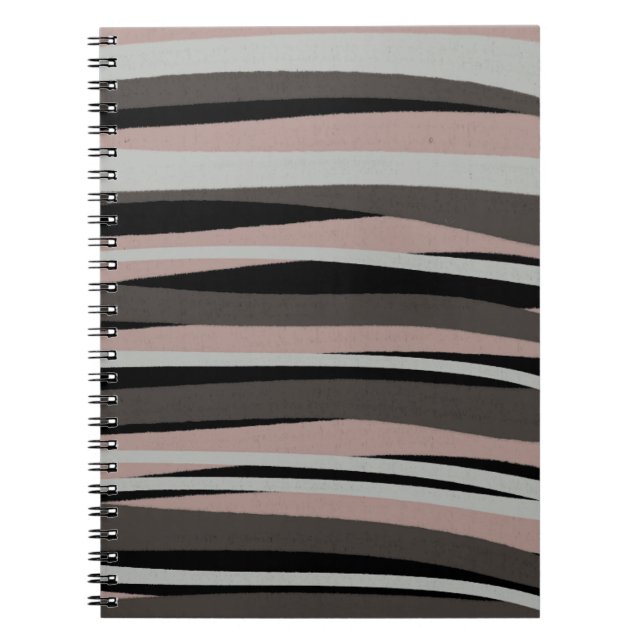 Caderno Espiral Notebook com Abstrato de Chic Mínimo Boho (Frente)