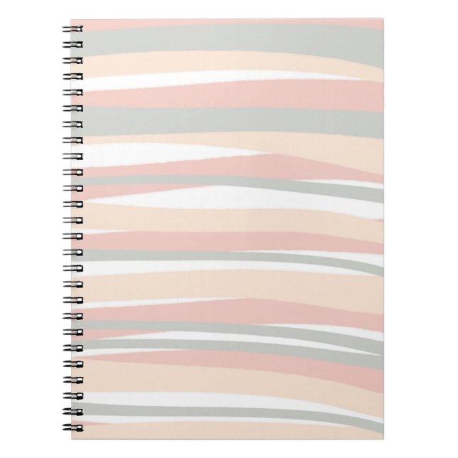 Caderno Espiral Notebook com Abstrato de Chic Mínimo Boho (Frente)