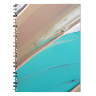 Caderno Espiral Notebook com Abstrato de cromo teal