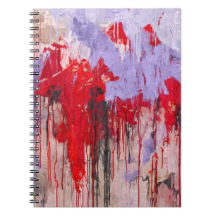 Caderno Espiral Notebook com Abstrato de Expressão de Drives de La