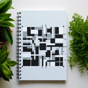 Caderno Espiral Notebook com Abstrato geométrico