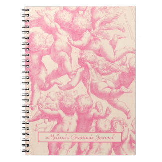 Caderno Espiral Notebook com ângulos cor-de-rosa com tendência de