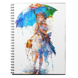 Caderno Espiral Notebook com animação de manga
