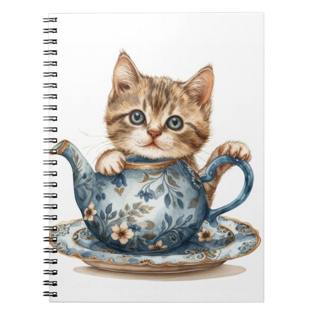 Caderno Espiral Notebook com aparência de gato (Frente)