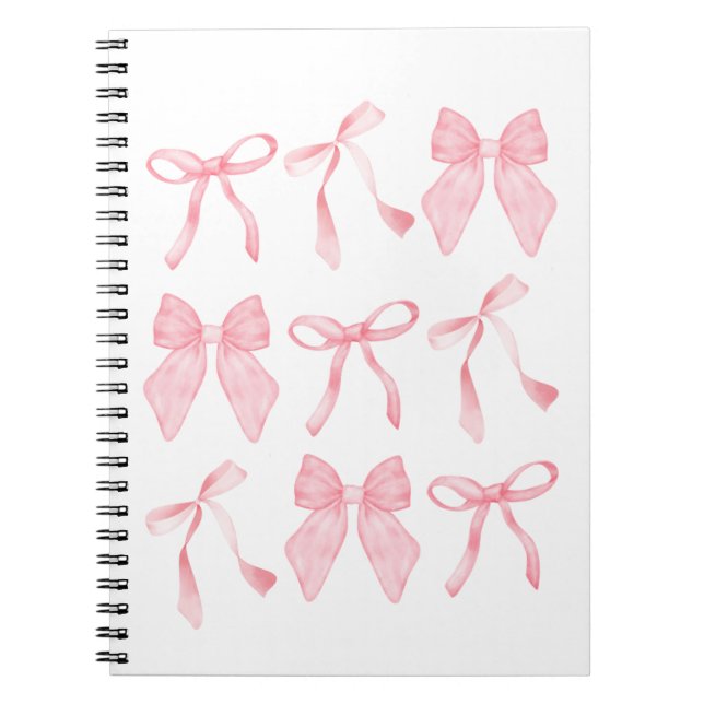Caderno Espiral Notebook com arco rosa (Frente)