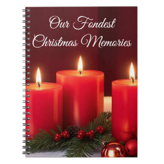 Caderno Espiral Notebook com as memórias de Natal mais Fontes