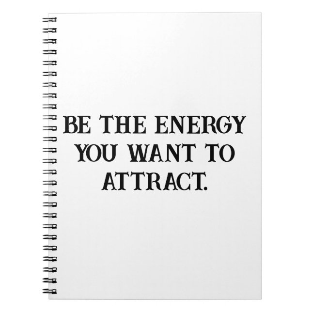Caderno Espiral Notebook com Atração Positiva de Energia (Frente)