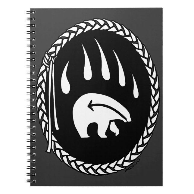 Caderno Espiral Notebook com auriculares tribais (Frente)