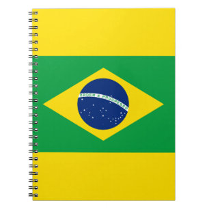 Caderno Espiral Notebook com bandeira brasileira: Foto espiral