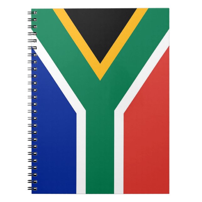 Caderno Espiral Notebook com bandeira da África do Sul (Frente)