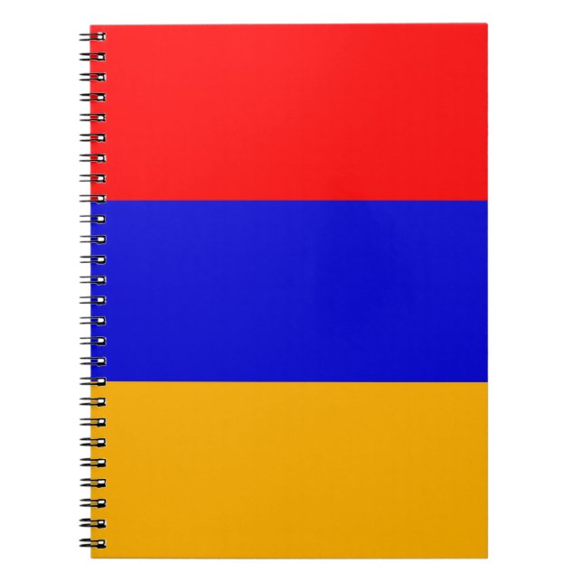 Caderno Espiral Notebook com bandeira da Armênia (Frente)