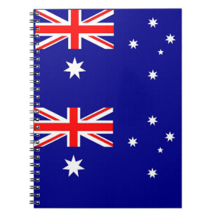 Caderno Espiral Notebook com bandeira da Austrália