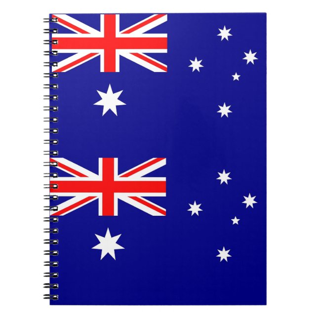 Caderno Espiral Notebook com bandeira da Austrália (Frente)
