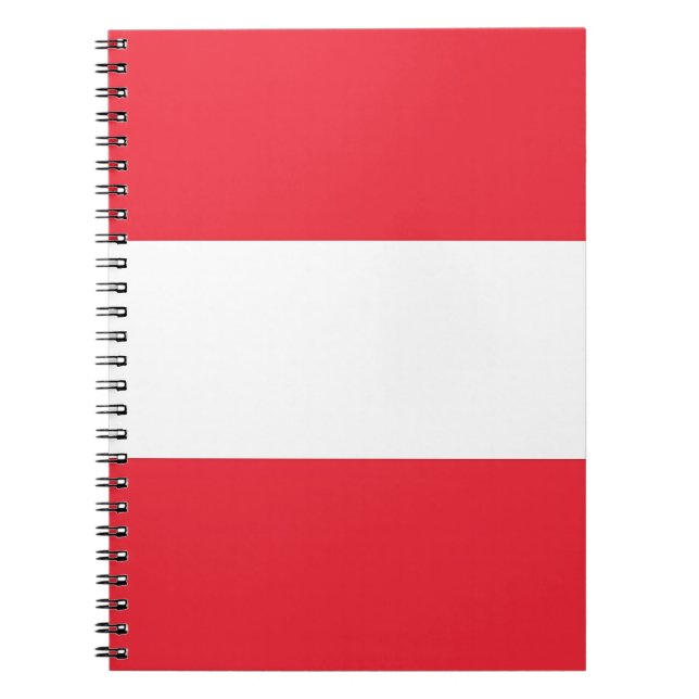 Caderno Espiral Notebook com bandeira da Áustria (Frente)
