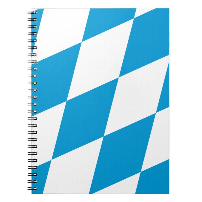 Caderno Espiral Notebook com bandeira da Baviera, Alemanha (Frente)