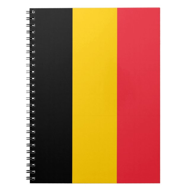 Caderno Espiral Notebook com bandeira da Bélgica (Frente)