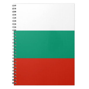 Caderno Espiral Notebook com bandeira da Bulgária
