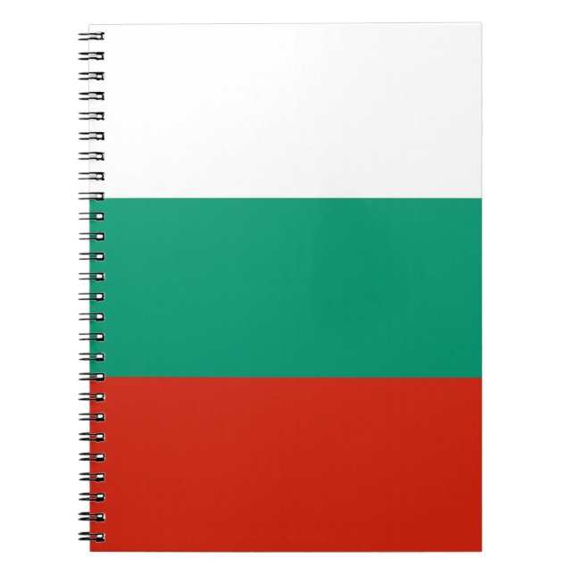 Caderno Espiral Notebook com bandeira da Bulgária (Frente)