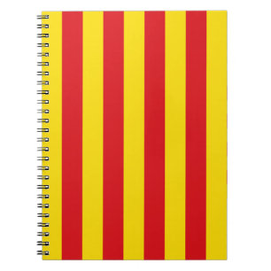 Caderno Espiral Notebook com bandeira da Catalunha