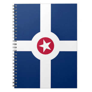 Caderno Espiral Notebook com bandeira da cidade de Indianápolis