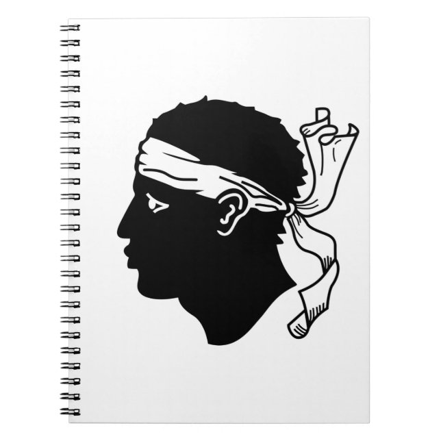 Caderno Espiral Notebook com bandeira da Córsega (Frente)