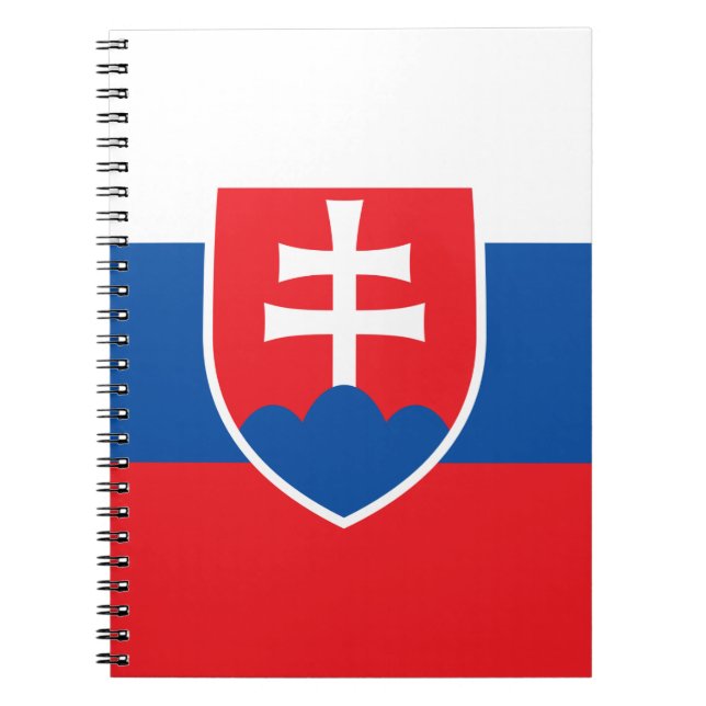 Caderno Espiral Notebook com bandeira da Eslováquia (Frente)