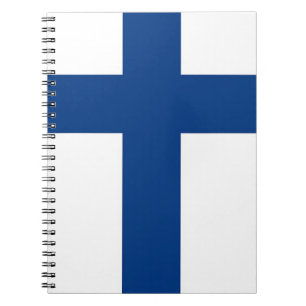 Caderno Espiral Notebook com bandeira da Finlândia
