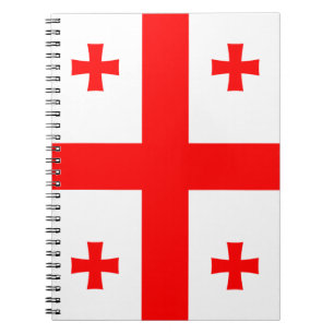 Caderno Espiral Notebook com bandeira da Geórgia