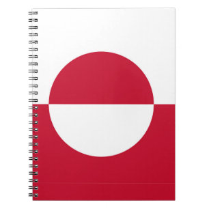 Caderno Espiral Notebook com bandeira da Groenlândia