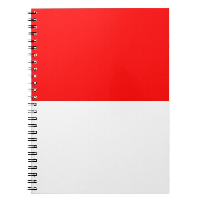 Caderno Espiral Notebook com bandeira da Indonésia (Frente)