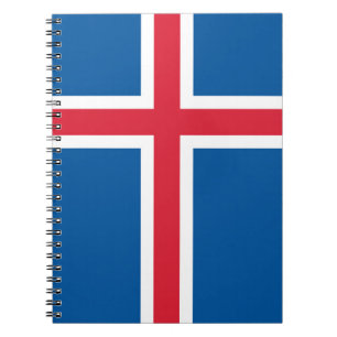 Caderno Espiral Notebook com bandeira da Islândia